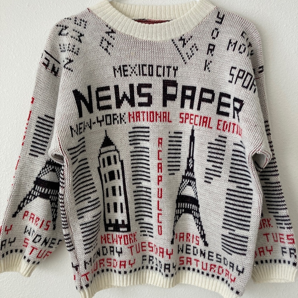 Unique one-of-a-kind newspaper sweater